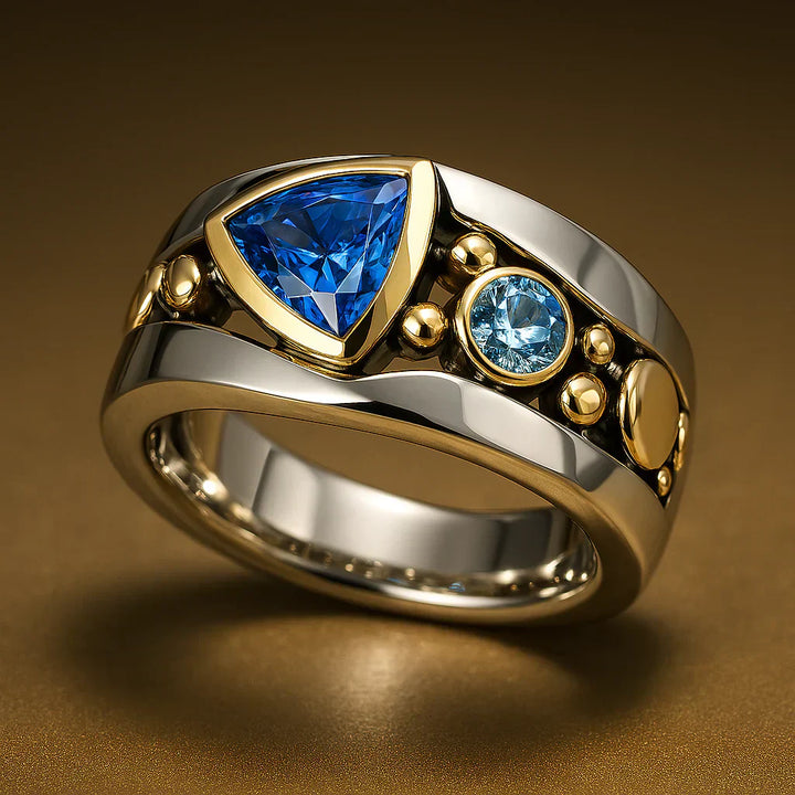 Anello vintage blu