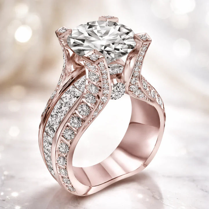 Set di anelli vintage con zirconia