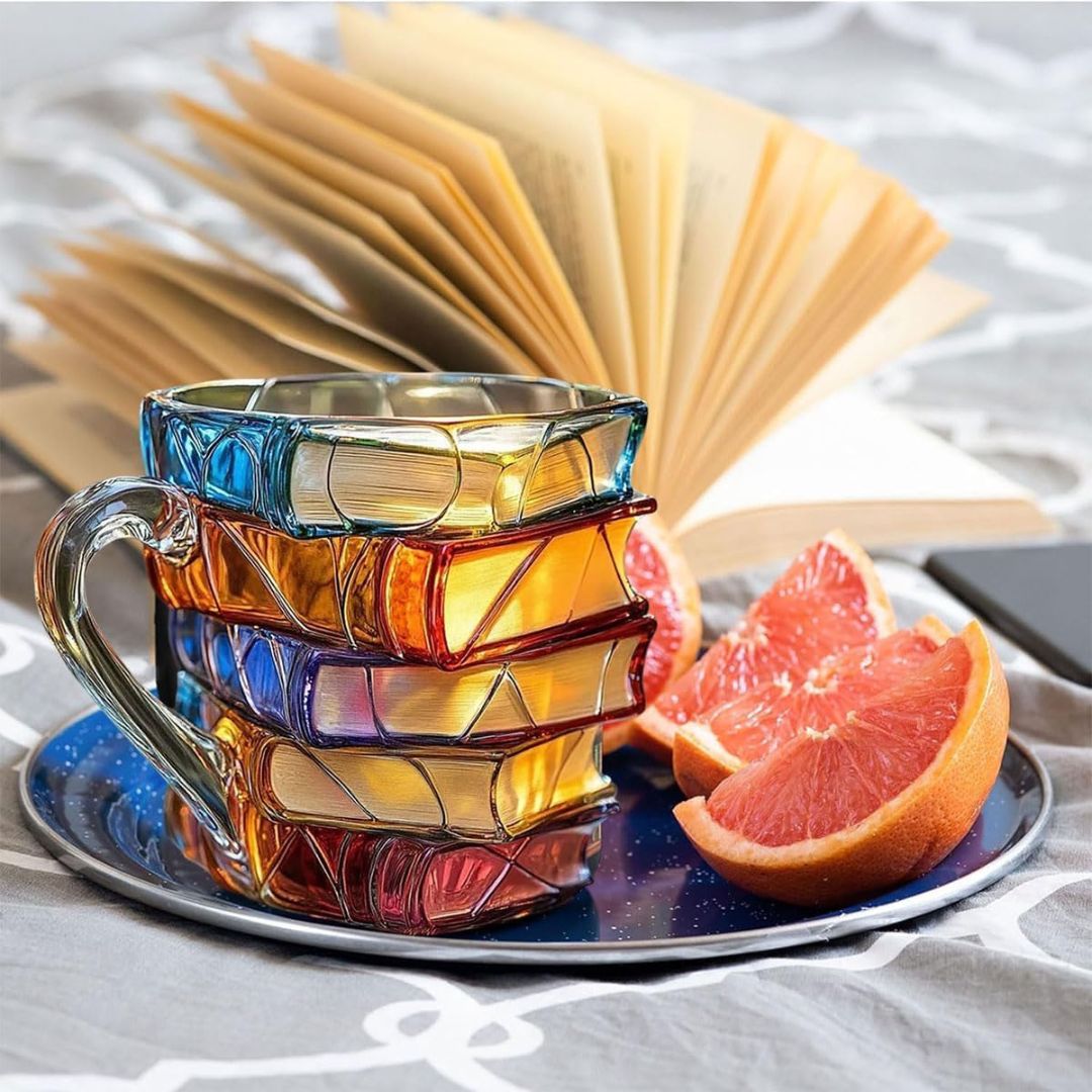 Una tazza 3D unica e artigianale per gli amanti dei libri