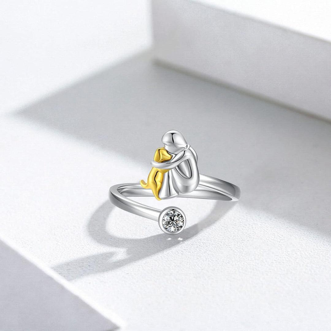 Anello regolabile in argento sterling 925 con zirconia – Artigianale