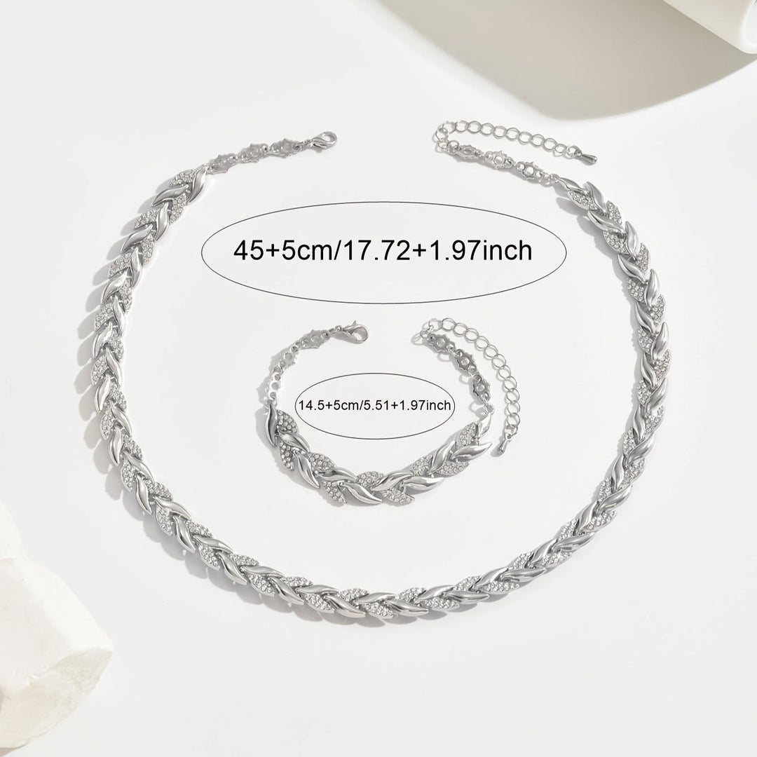 Elegante set a coda di pesce con vetro e gemme