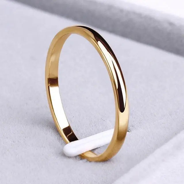 Semplice anello in oro e argento