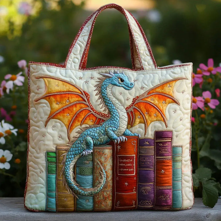 Borsa trapuntata - Drago Smeraldo, Guardiano dei Libri