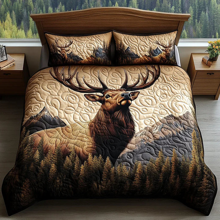 Set di biancheria da letto trapuntata in 3 pezzi - Animali della Foresta