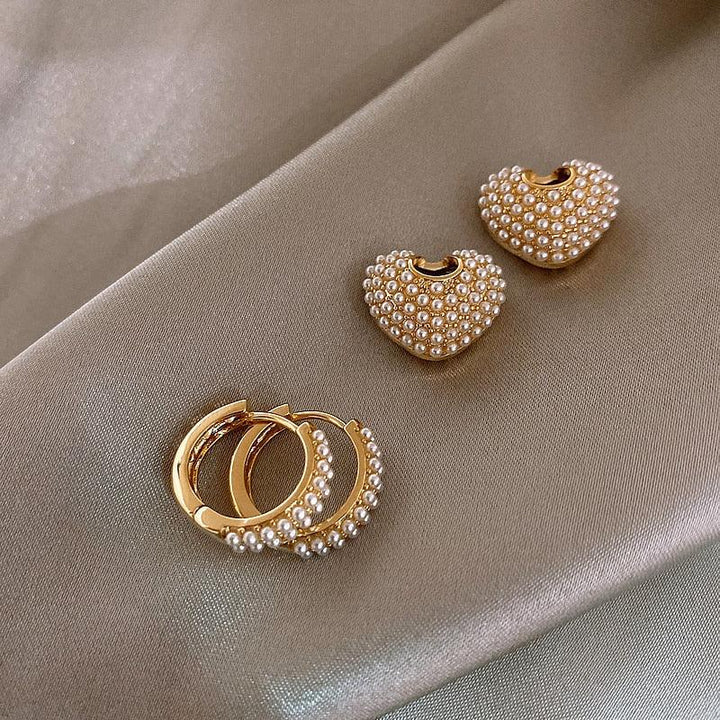 Gold “Perles d'Amour” Hoop Earrings