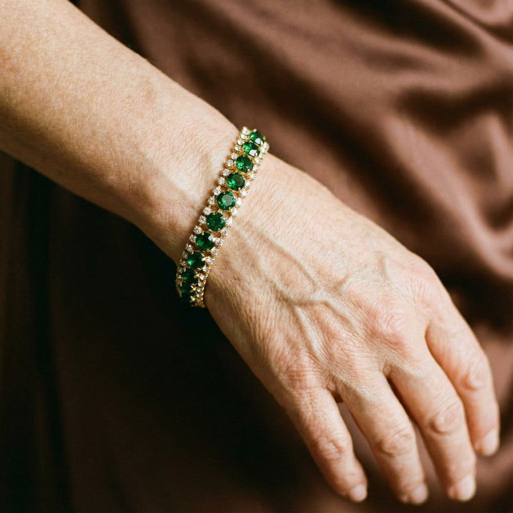 Braccialetto oro e verde