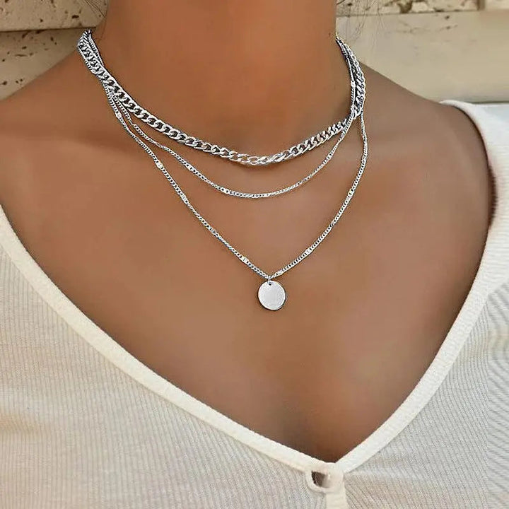 Collana placcata oro e argento