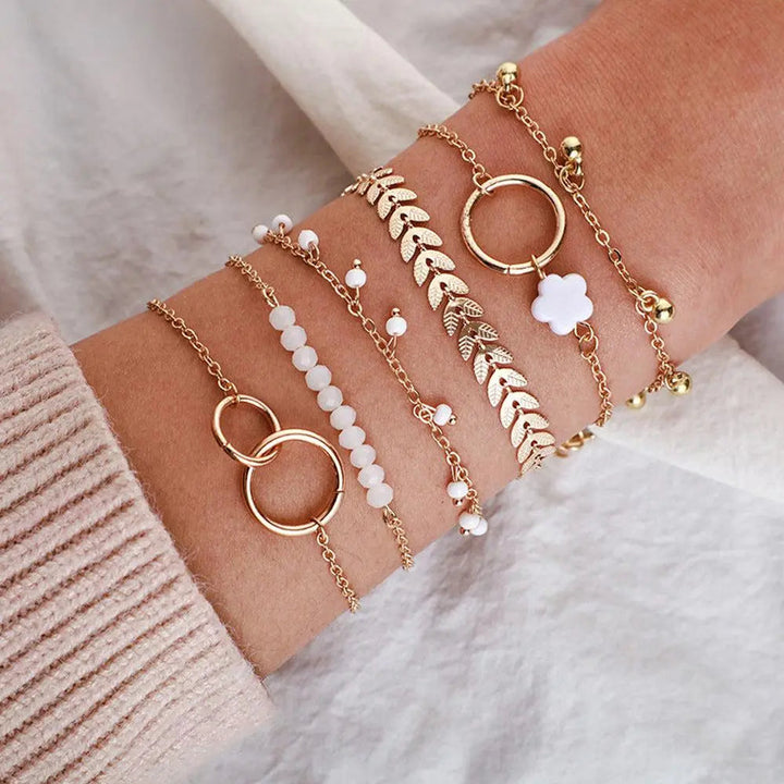 Set di braccialetti boho dorati