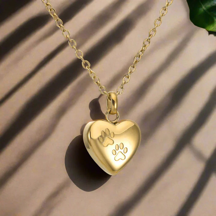 Collana commemorativa per animali – Ciondolo a cuore con incisione di impronta