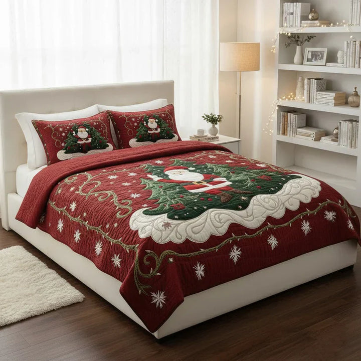 Set di biancheria da letto trapuntata in 3 pezzi - Laboratorio di Babbo Natale