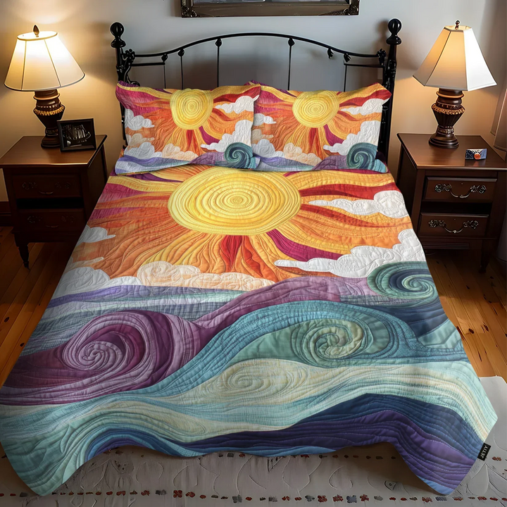 Set di biancheria da letto trapuntata in 3 pezzi - Fascino Solare