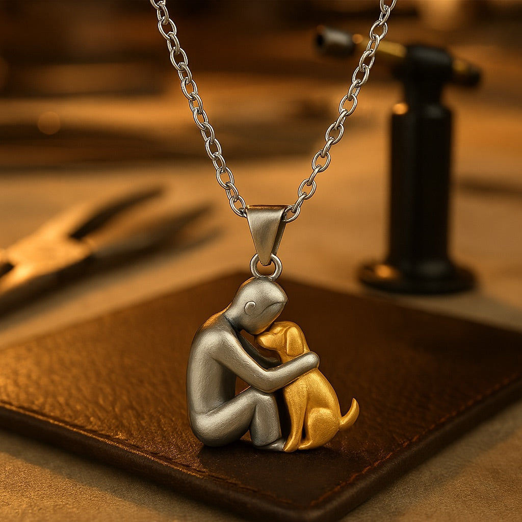 Collana ciondolo abbraccio