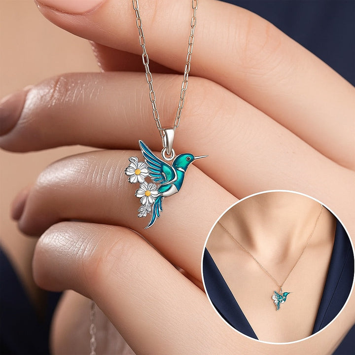 Splendida collana colibrì con orecchini abbinati