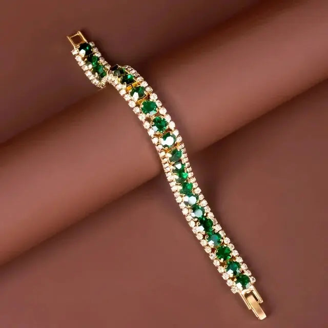Braccialetto oro e verde