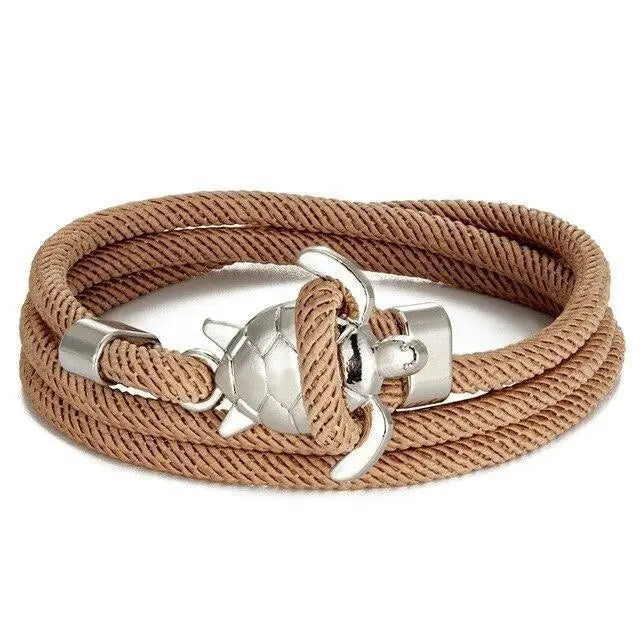 Braccialetto artigianale con design a tartaruga marina