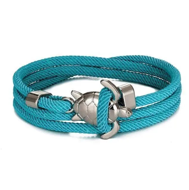 Braccialetto artigianale con design a tartaruga marina